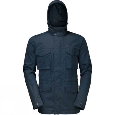 Chaquetas Jack Wolfskin Freemont Field Hombre - Azul Marino - Chile OHN017256